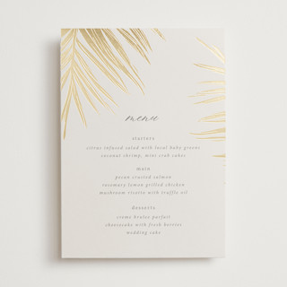 Gilded Palm Foil-Pressed Menus