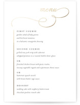 Elegant Flourish Foil-Pressed Menus