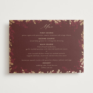 Botanical Edge Foil-Pressed Menus
