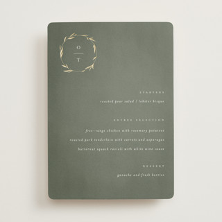 Minimal Circle Foil-Pressed Menus