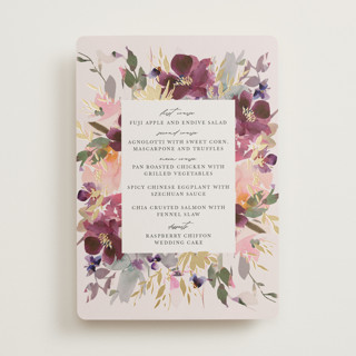 Fleur Foil-Pressed Menus