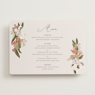 Delicate Foil-Pressed Menus