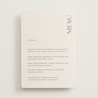 Modernist Monogram Foil-Pressed Menus