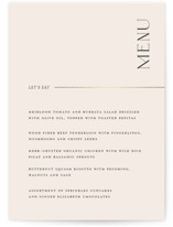 Modernist Monogram Foil-Pressed Menus