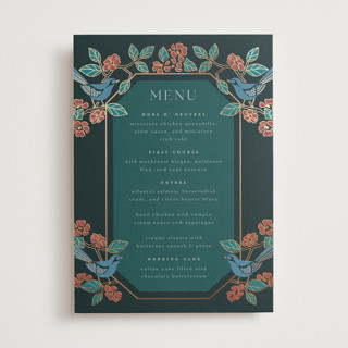 Wedding birds Foil-Pressed Menus