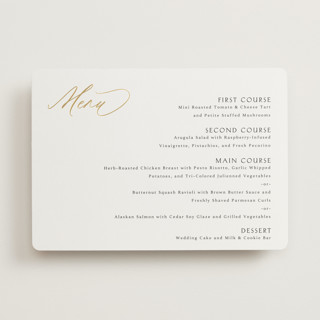 Postcard Foil-Pressed Menus