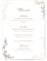 Boho flower crest Foil-Pressed Menus