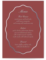 Scallop Frame Foil-Pressed Menus