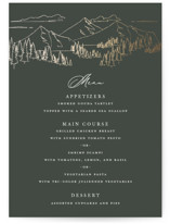 Peaks Foil-Pressed Menus