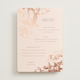 mon amour Foil-Pressed Menus