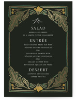 Embellished Foil-Pressed Menus
