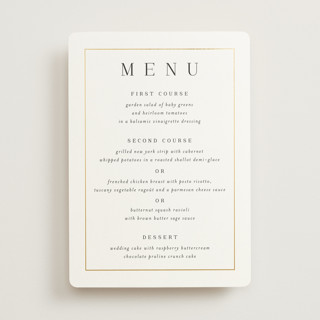 Bianca Foil-Pressed Menus