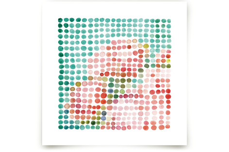 still life of bouquet in dots: spring Fine Art Prints