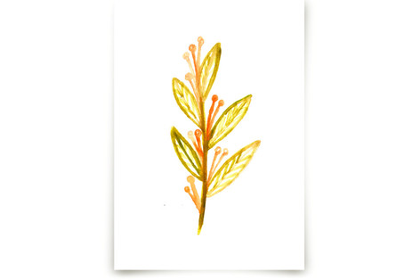 hand painted leaves1 Fine Art Prints