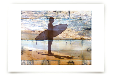 Indigo Shibori Surfer  Fine Art Prints