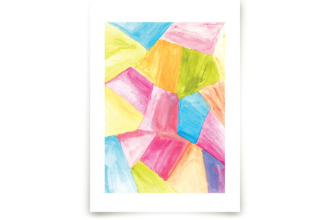 rectangular shape watercolor Fine Art Prints