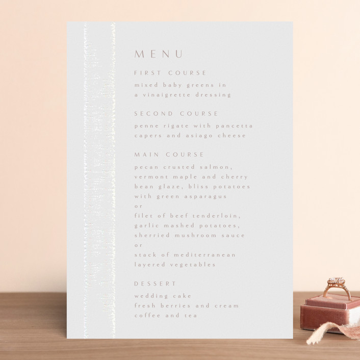 Dazzling Gloss-Press® Menus by Phrosné Barwood | Minted