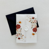 Bold Wildflowers Vellum Jacket for Wedding Invitations (10 Pack) Invitation Jackets and Overlays