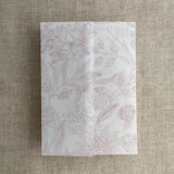 Maeve botany cameo printed vellum wrap for 5x7 card  | pack of 10 Invitation Jackets and Overlays