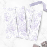 Lavender Toile Vellum Jacket for 5 x 7 Wedding Invitations (Set of 10) Invitation Jackets and Overlays