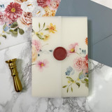 Deep and Moody Spring Floral Vellum Wraps (10 pack) Invitation Jackets and Overlays