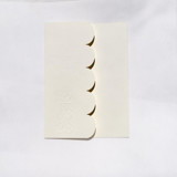 Cream Textured, Scalloped, Embossed Invitation Jacket, Qty 10 Invitation Jackets and Overlays