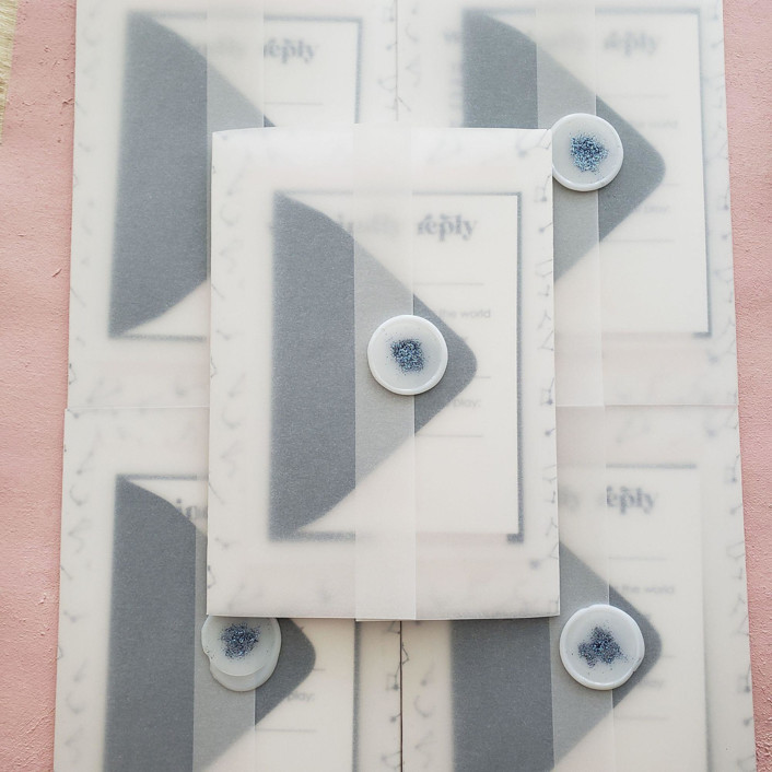 Clear Vellum Wrap for Wedding Invitations (pack of 10) Invitation