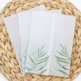 Green Fern Vellum Jackets | Size 5x7 | Set of 25 Invitation Jackets and Overlays