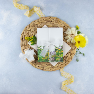 Yellow Roses Vellum Jackets | Size 5x7 | Set of 25 Invitation Jackets and Overlays