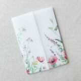 Meadow Flora Vellum Jackets | Set of 10 Invitation Jackets and Overlays