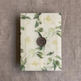 Rosalie floral ivory colored vellum wrap for 5x7 card | pack of 10 Invitation Jackets and Overlays