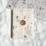 Neutral Wildflower Vellum Jacket for Wedding Invitations (10 Pack) Invitation Jackets and Overlays