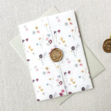 Watercolor Pressed Flowers Vellum Jacket | Set of 10 Invitation Jackets and Overlays