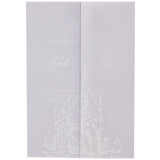 Vellum Jacket with Small Wooden Church, Set of 10 Invitation Jackets and Overlays