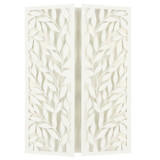 Laser Cut Gatefold with Leaf Motif for 5x7 Card | Set of 10 | Envelopes Included Invitation Jackets and Overlays
