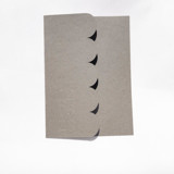 Pewter Textured, Scalloped, Embossed Invitation Jacket, Qty 10 Invitation Jackets and Overlays