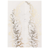 Real Gold Foil Pressed On Vellum Wrap for 5x7 Card, Set of 10 Invitation Jackets and Overlays