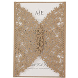 Flowral Motif Laser Cut Invitation Cover for 5x7 Card | Set of 10 | Envelopes Included Invitation Jackets and Overlays