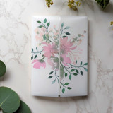 Delicate Floral Watercolor Vellum Wrap | Set of 10 Invitation Jackets and Overlays