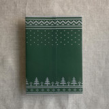 Forest green knitted holiday vellum wrap for 5x7 card | pack of 10 Invitation Jackets and Overlays
