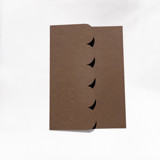 Chocolate Textured, Scalloped, Embossed Invitation Jacket, Qty 10 Invitation Jackets and Overlays