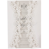 Laser cut butterflies motif vellum jacket, Monarch Butterfly, Set of 10 Invitation Jackets and Overlays