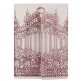 Custom Baroque Gate Garden Design Wedding Vellum Jacket, Wine Print, Set of 10 Invitation Jackets and Overlays