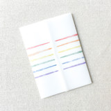 Watercolor Rainbow Stripes Vellum Jackets | Set of 10 Invitation Jackets and Overlays