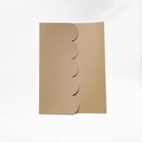 Taupe Textured, Scalloped, Embossed Invitation Jacket, Qty 10 Invitation Jackets and Overlays