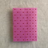 Pink garnet Valentine colored vellum wrap for 5x7 card | pack of 10