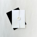 White Ink Printed Pine Tree Vellum Jacket Wrap | Set of 10 Invitation Jackets and Overlays