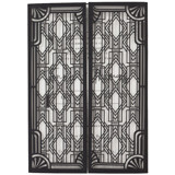Art Deco Great Gatsby Black Intricate Lasercut Gate  for 5x7 Card  | Set of 10 | Envelopes Included Invitation Jackets and Overlays