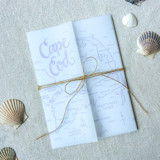 Cape Cod Vellum Jackets | Set of 10 | Pink & Neutral Color Options Invitation Jackets and Overlays