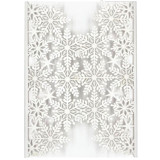 White Metallic Laser Cut Snowflakes Covers | Set of 10 | Envelopes Included Invitation Jackets and Overlays